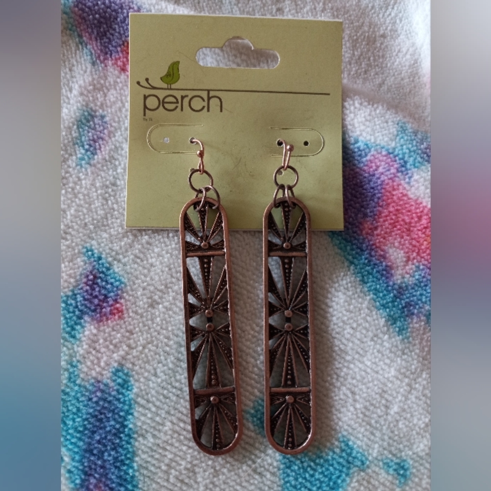Bronze colored Lighthouse dangle earrings